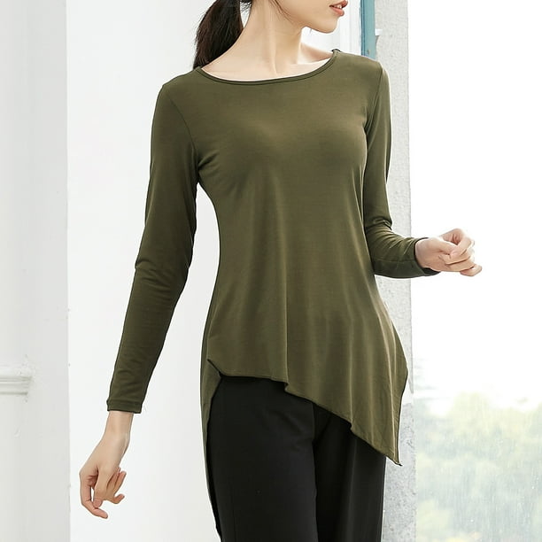 Womens Solid Color Short Sleeve Blouses Asymmetrical Hemline Tops Flowy Loose T-Shirts Womens Solid Color Short Sleeve Blouses Asymmetrical Hemline Tops Flowy Loose T-Shirts